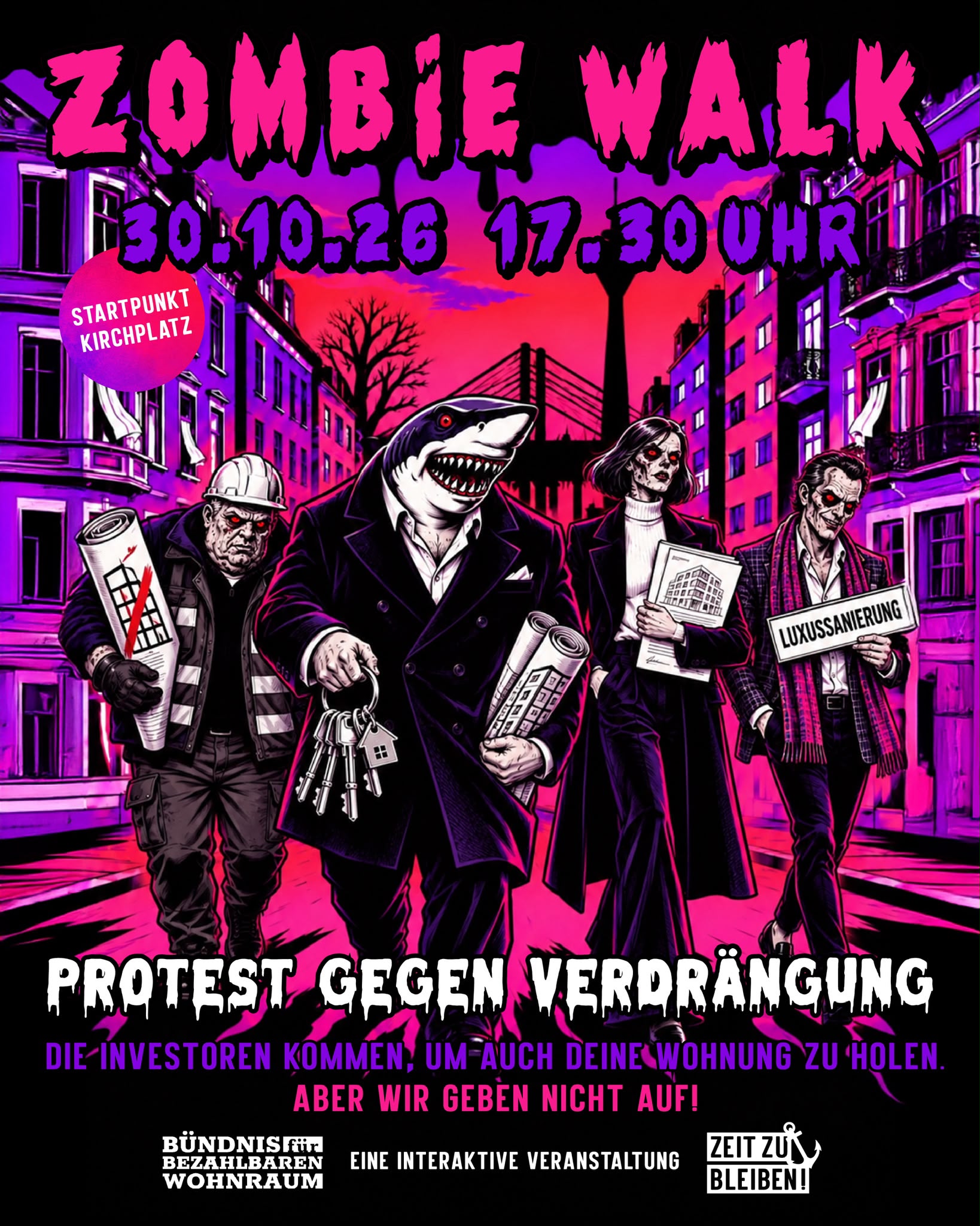 ZOMBIE-WALK: Protest gegen Verdrängung